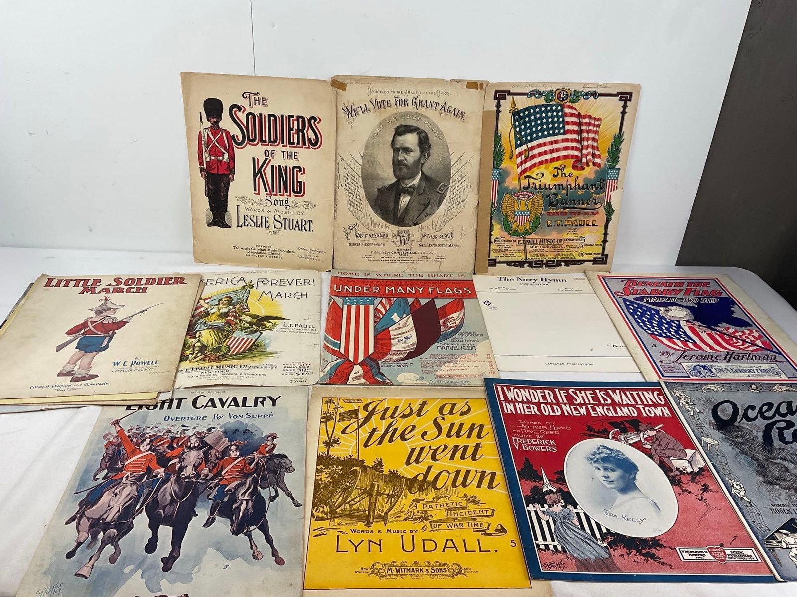 Antique Sheet Music, most pre-1900, Political Campaign Song for Grant, 1872, Soldiers of the Queen: See pics for condition. Measures approx 15h x 13w x 3d inches. E-6640
