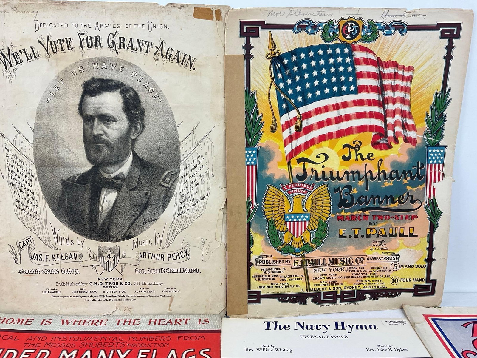 Antique Sheet Music, most pre-1900, Political Campaign Song for Grant, 1872, Soldiers of the Queen - 4