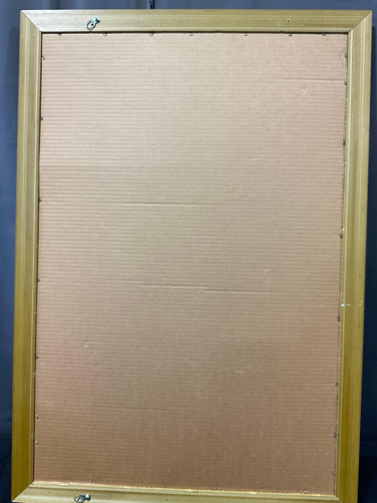 Framed Giltwood Mirror, 41x29 inches, Beveled Edge Glass - 4