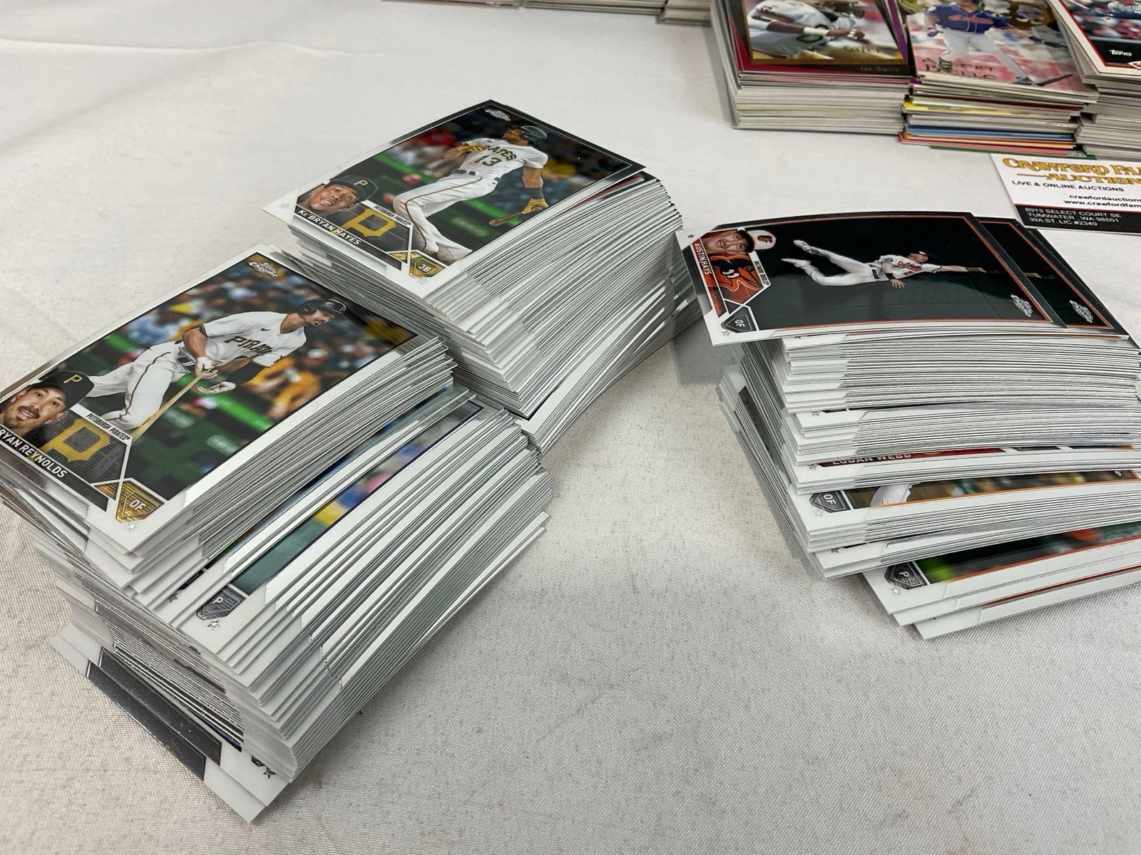 Assortment of Baseball & Football Cards, Fleer, Score, Topps Chrome, & more, 1000+ pcs - 4
