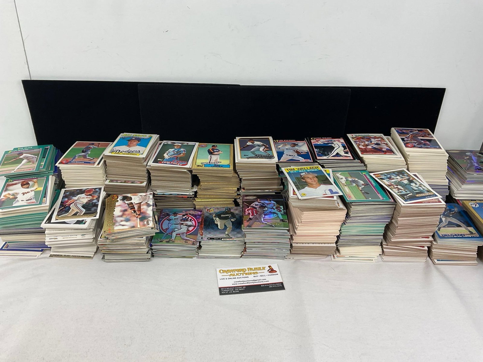 Box of Sports Cards, Largely Baseball, approx 5000+ pieces, mixed brands: See pics for condition. Measures approx 10h x 10w x 13d inches. E-5570