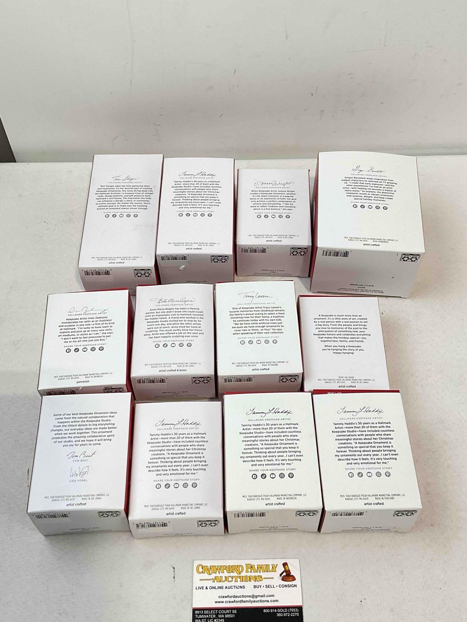 12 pcs Hallmark Keepsake Christmas Tree Ornaments in Original Boxes, incl. Disney! See pics. - 4