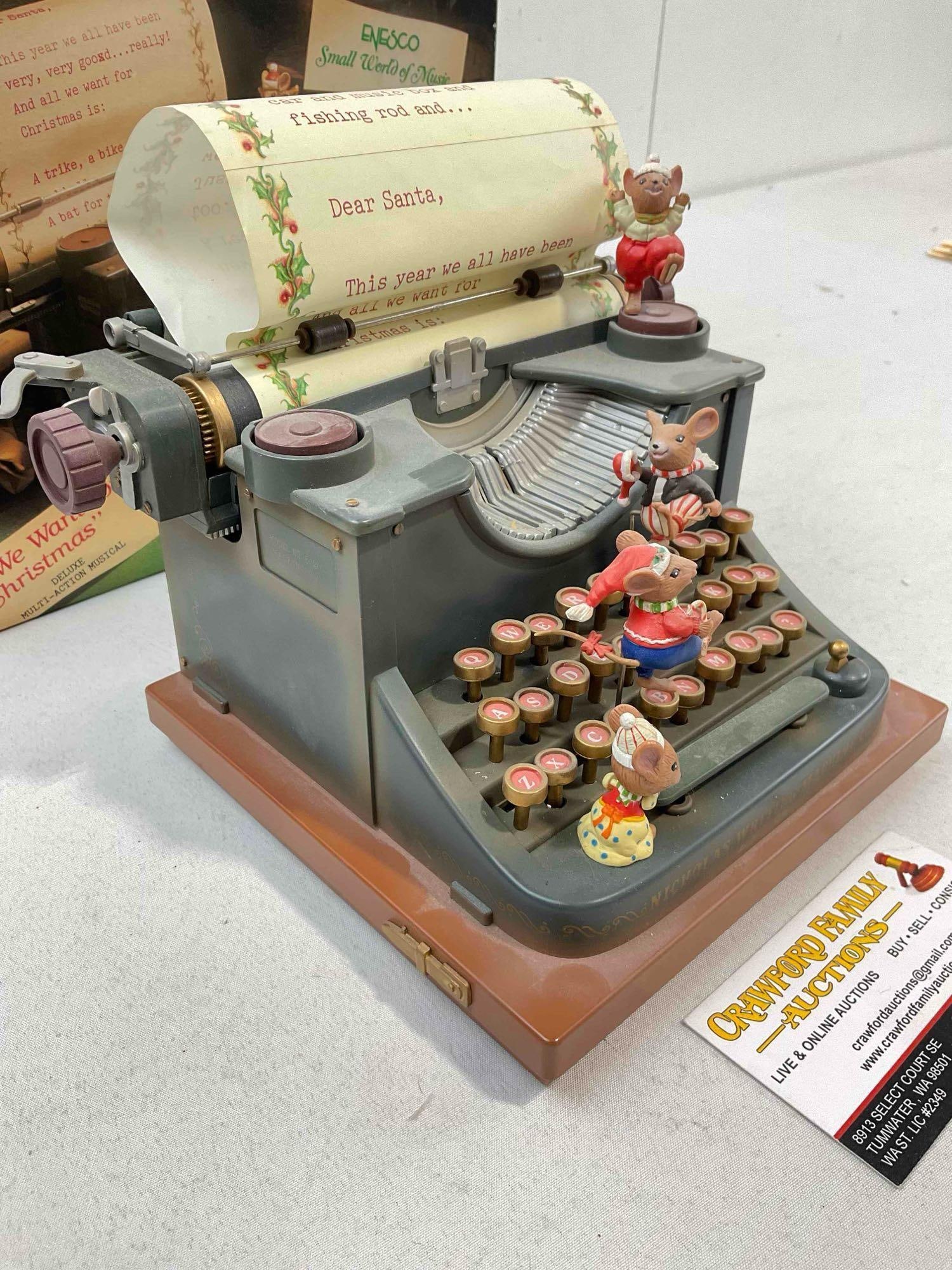 Vintage ENESCO Small World of Music All We Want for Christmas Multi-Action Musical Decor. - 3