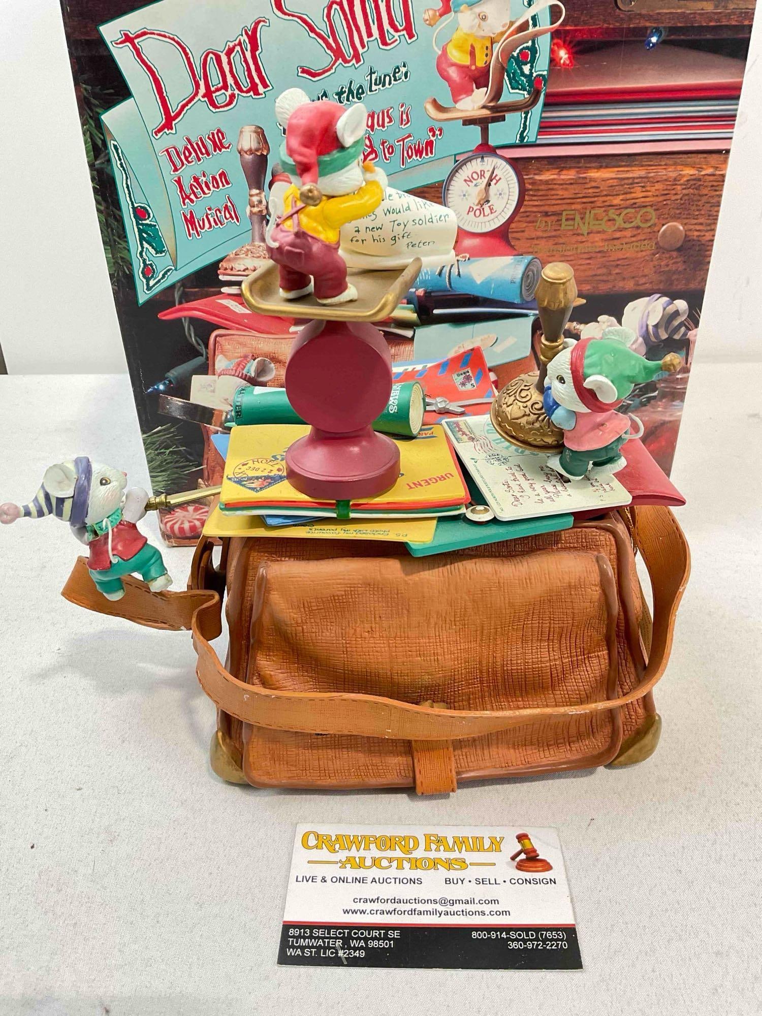 Vintage ENESCO Dear Santa Deluxe Action Musical Christmas Decor in Original Box. See pics. - 4