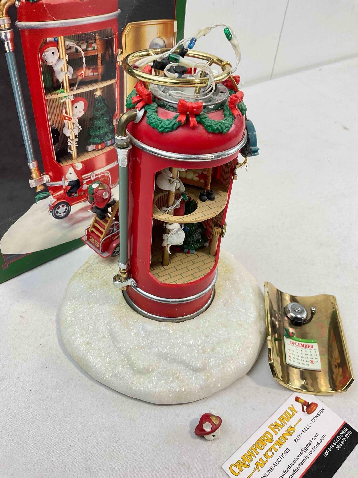 Vintage ENESCO Small World of Music The Festive Fire Brigade Action Musical Decor. See pics. - 3
