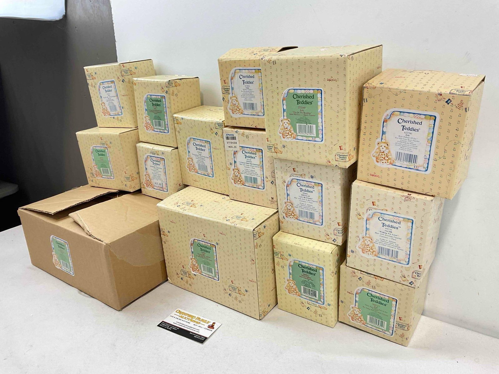 15 pcs Vintage ENESCO Cherished Teddies Composite Decorative Teddy Bear Figurines.w/ boxes - 2
