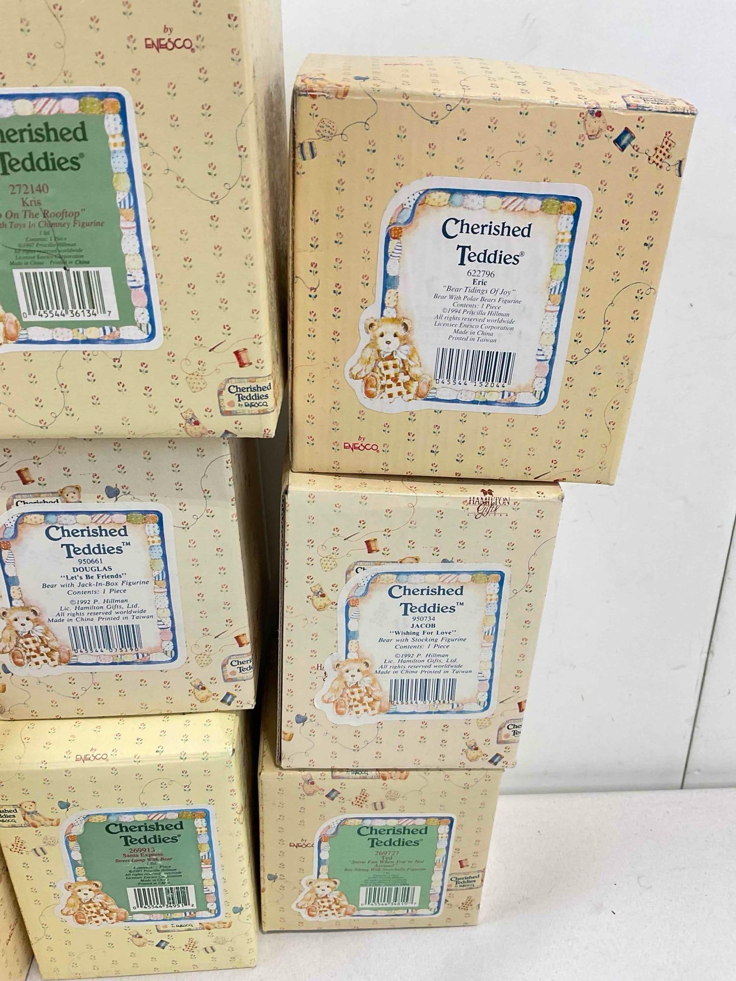 15 pcs Vintage ENESCO Cherished Teddies Composite Decorative Teddy Bear Figurines.w/ boxes - 3