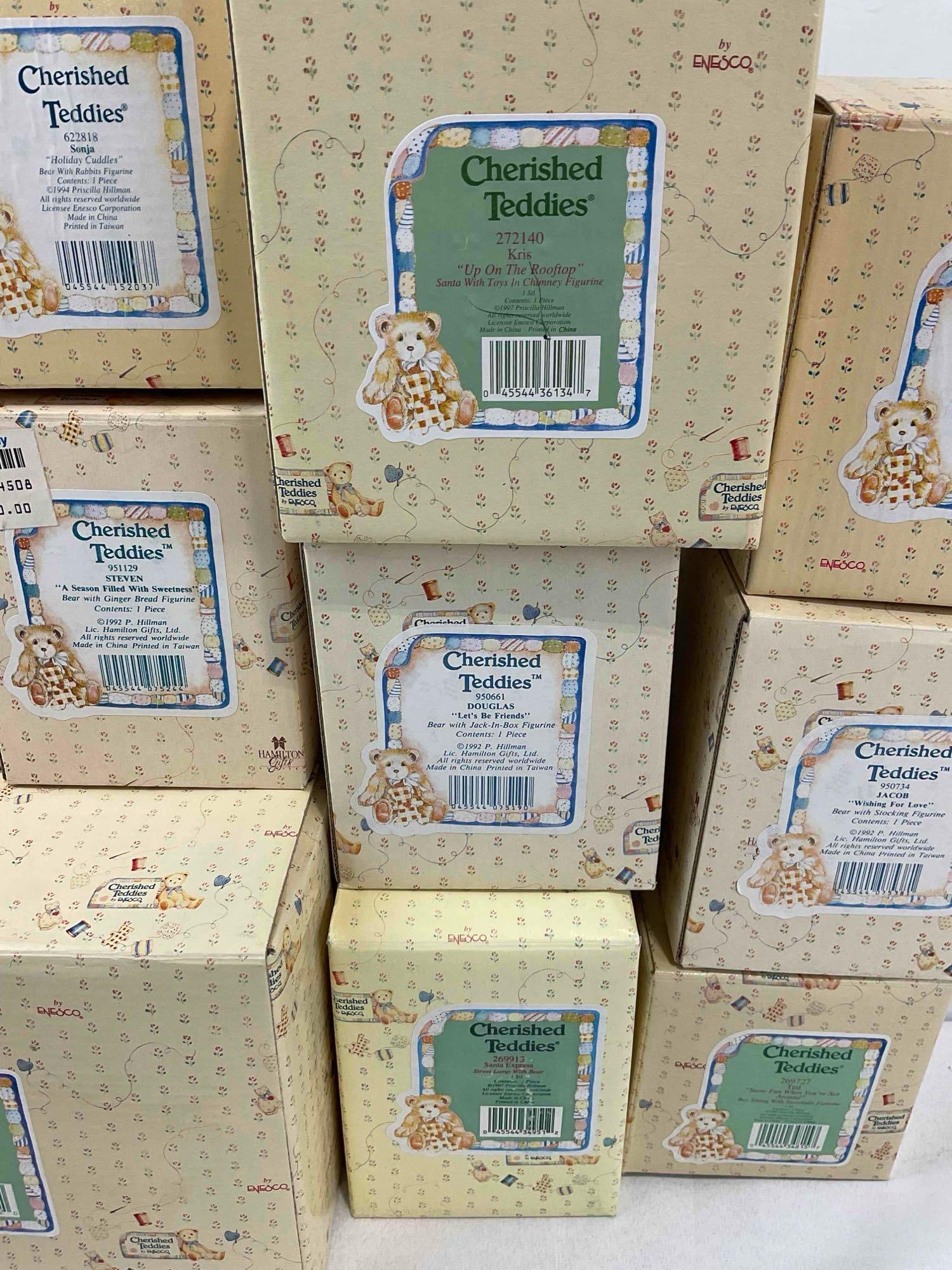 15 pcs Vintage ENESCO Cherished Teddies Composite Decorative Teddy Bear Figurines.w/ boxes - 4
