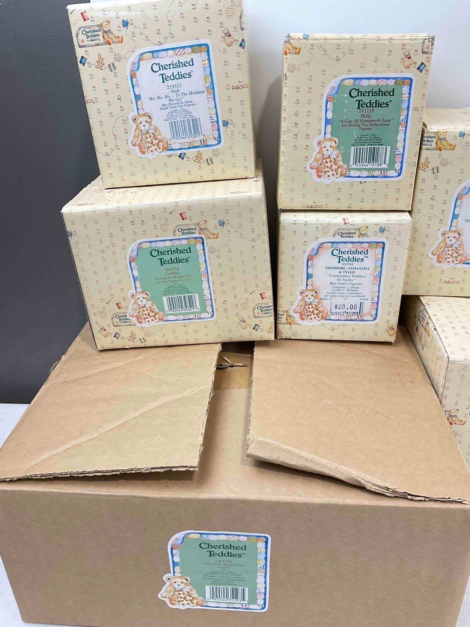 15 pcs Vintage ENESCO Cherished Teddies Composite Decorative Teddy Bear Figurines.w/ boxes - 6