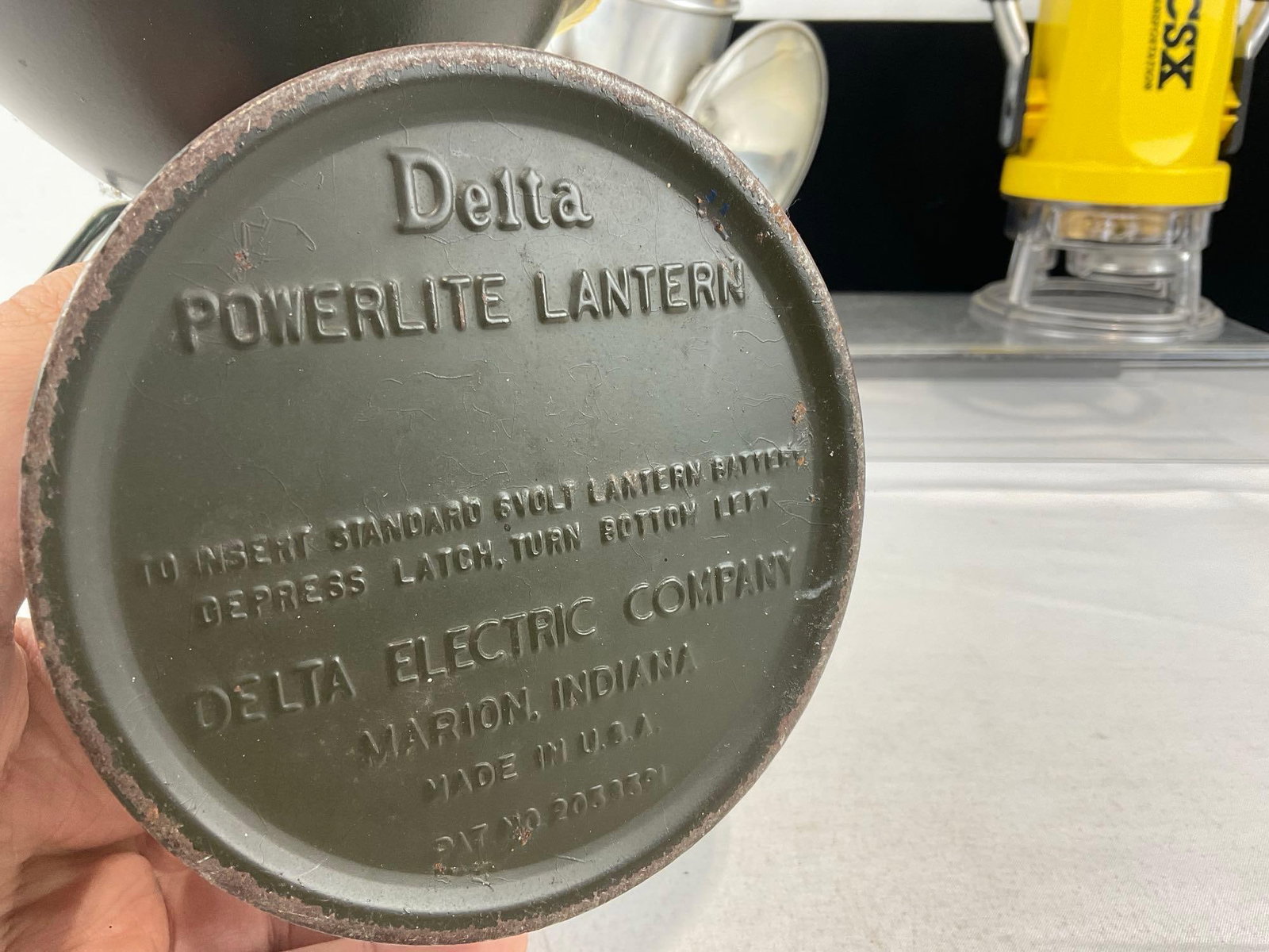 3x Railroad Crew Lanterns, Delta Powerlite, no Handle, Starlite #292 & Handlite Co. - 3