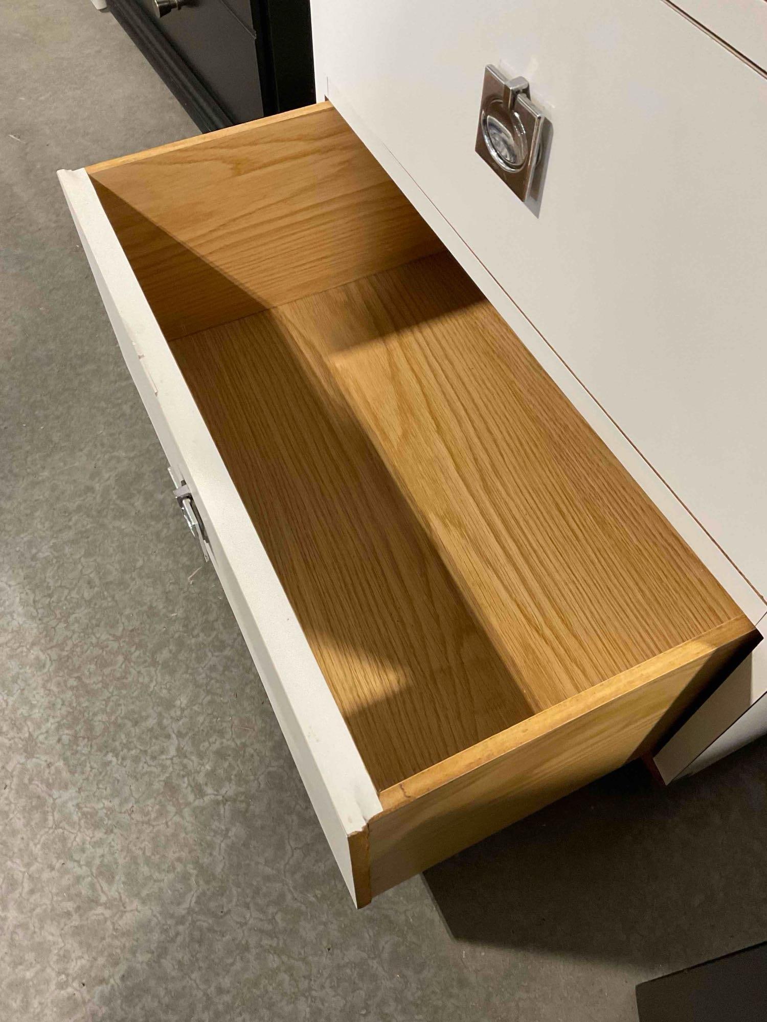 Modern White Painted Wood Nightstands End Tables w/ 2 Drawers. See pics. - 8