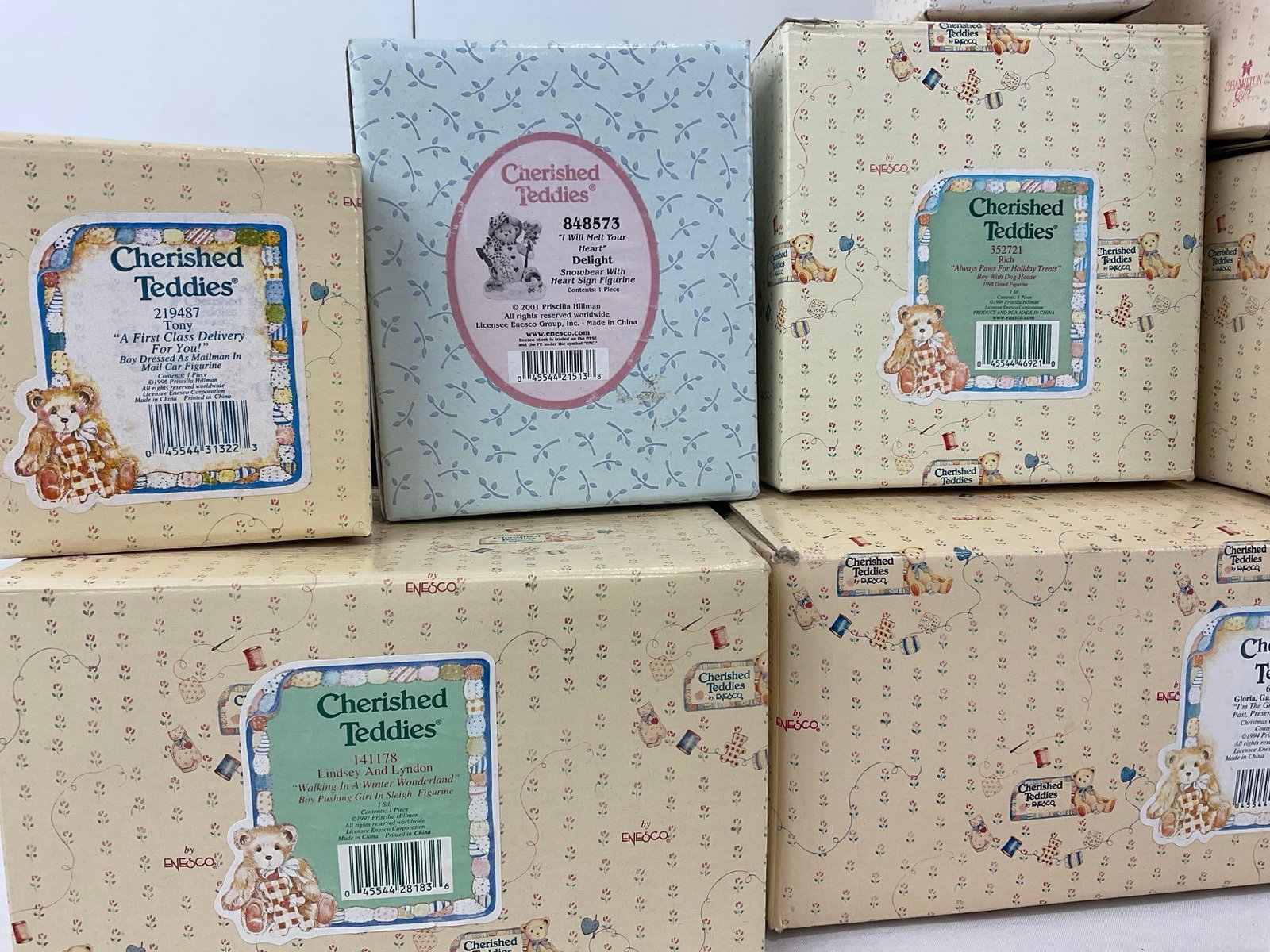 12 Enesco Cherished Teddies Figurines in box - 2