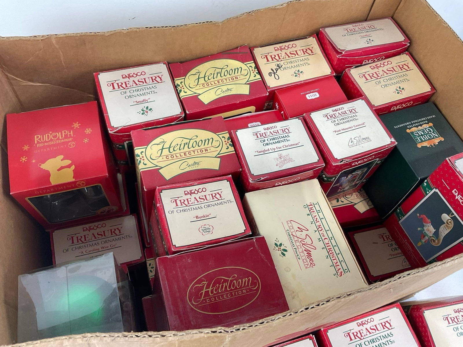 20+ Enesco Christmas Ornaments in box, Elves, Santa, Cuddly Bears & more - 3