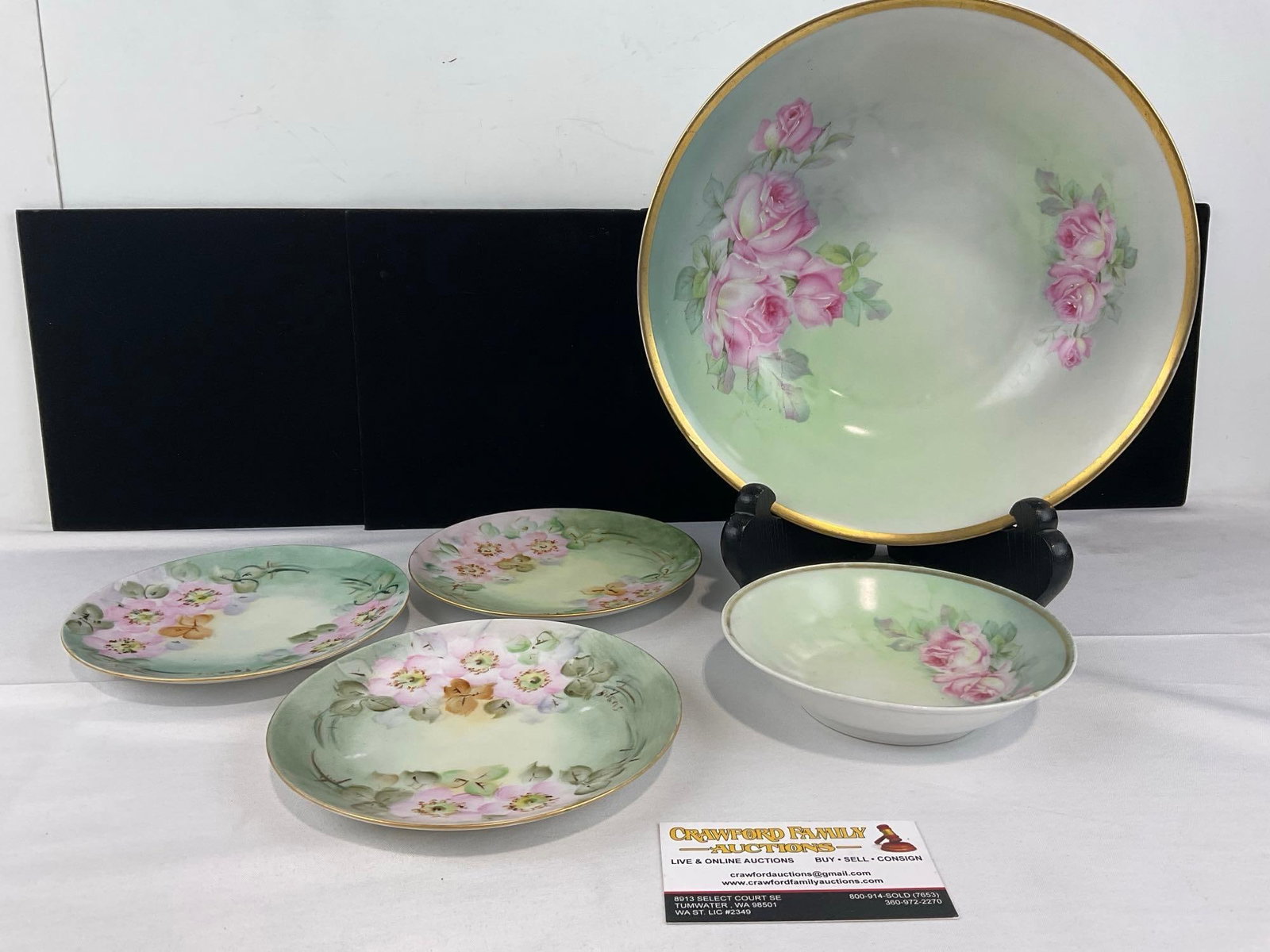 Set of 5 Early 20th Century Antique China, JSV Plate & Small Bowl, & 3x MZ Altrohlau CM-R Plates: JSV is Johann Seltmann of Vohenstrauss, Bavarian, Germany. Appears to be in good shape. The piece measures approx 4h x 11w x 11d inches. See pics. E-6610