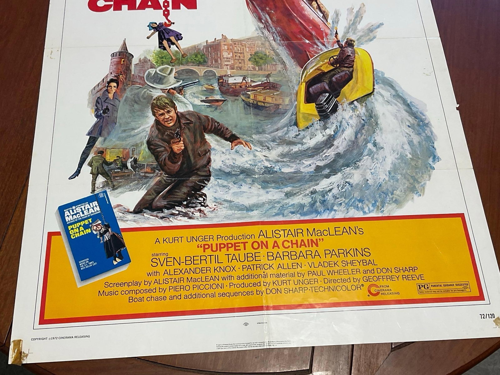 Vintage One Sheet Movie Poster, 1972 Alistair MacLeans Puppet On A Chain - 3