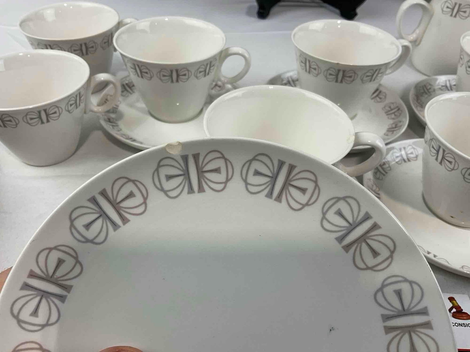 Vintage Franciscan Whitestone Ware China, Merry-Go-Round pattern, some wear, 23 pieces - 6