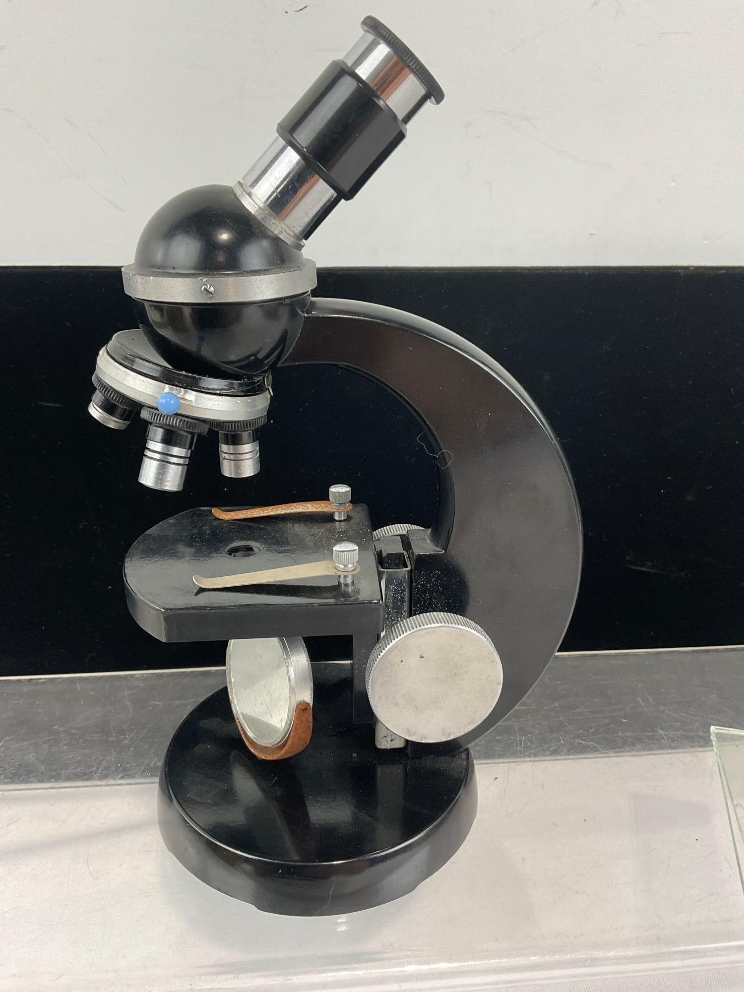 Precision Optical Microscope Model 300PL w/wooden case - 4