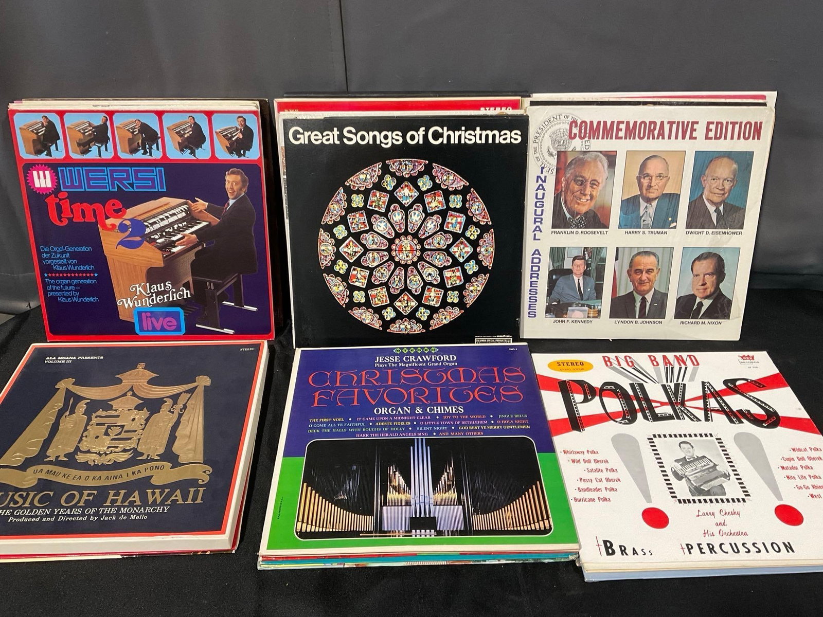 Large Selection of Vinyl Records, Hawaiian, Movie Themes, Christmas & more genres, approx 75-100 - 5