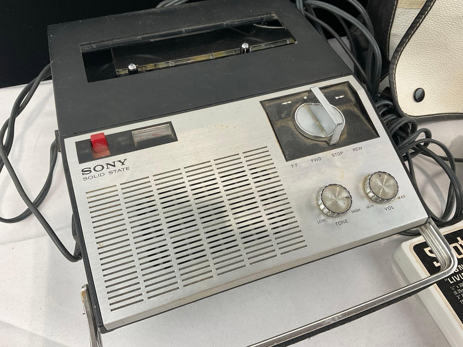 Sony Solid State Tapecorder TC-910, variety of magnetic tape, some previously used, & 2 8 Tracks - 2