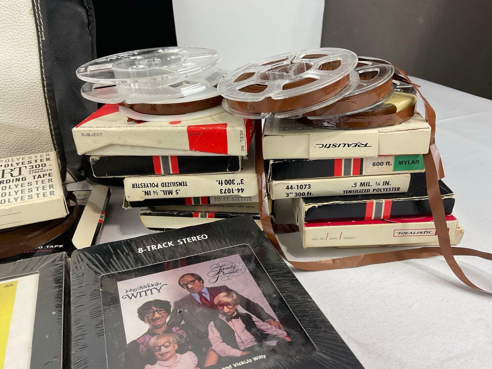 Sony Solid State Tapecorder TC-910, variety of magnetic tape, some previously used, & 2 8 Tracks - 4