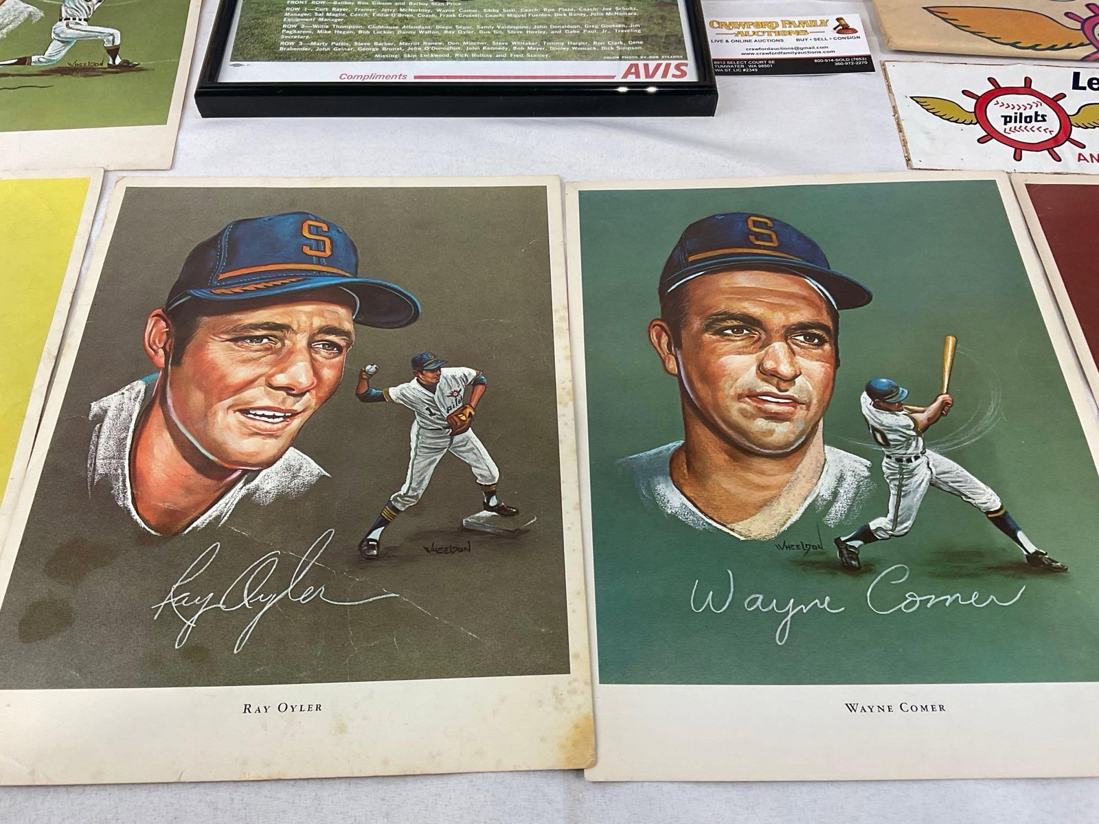 Vintage 1960s Seattle Pilots Scorebooks, Schedule, Yearbook, Framed Photo, Post-Intelligencer Pap... - 6