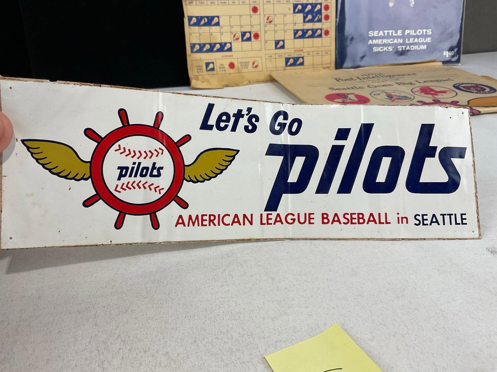 Vintage 1960s Seattle Pilots Scorebooks, Schedule, Yearbook, Framed Photo, Post-Intelligencer Pap... - 9