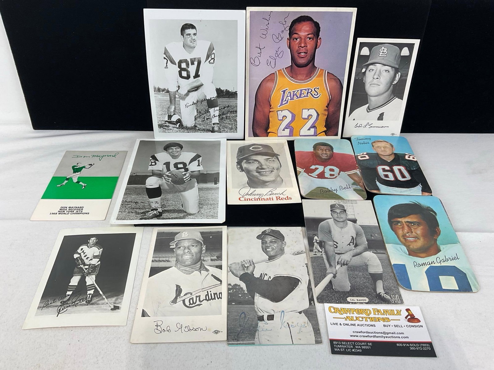 Collection of Sports Photos, Vintage Baseball, Football, and 1 Hockey & 1 Basketball: Unclear if these ones have any real signatures. These sports lots are from a single consignor sports collection, including memorabilia hand sign in person at training camps & events by the co