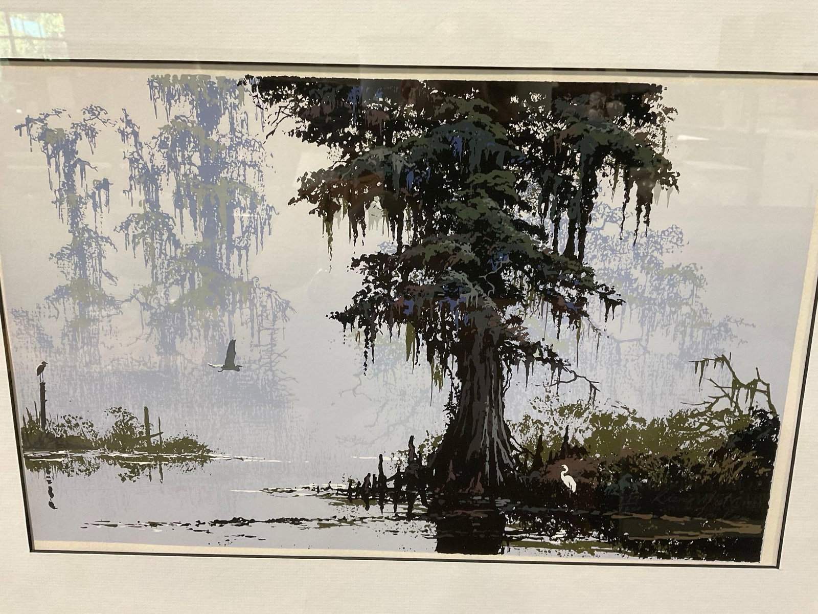 Framed Signed & #d 177/1200 Litho titled Rising Mist by Don Picou 1992 (born 1940), 21x28 inches - 2