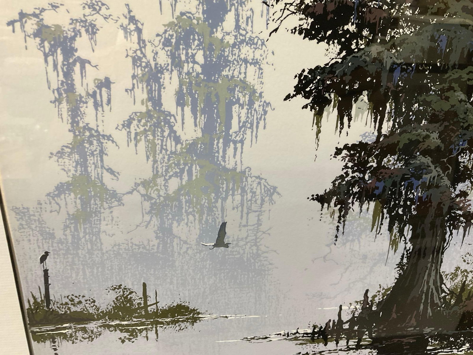 Framed Signed & #d 177/1200 Litho titled Rising Mist by Don Picou 1992 (born 1940), 21x28 inches - 3