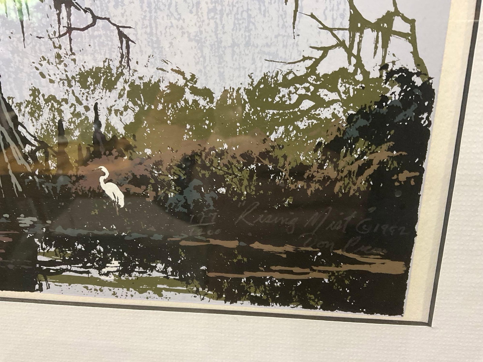 Framed Signed & #d 177/1200 Litho titled Rising Mist by Don Picou 1992 (born 1940), 21x28 inches - 4