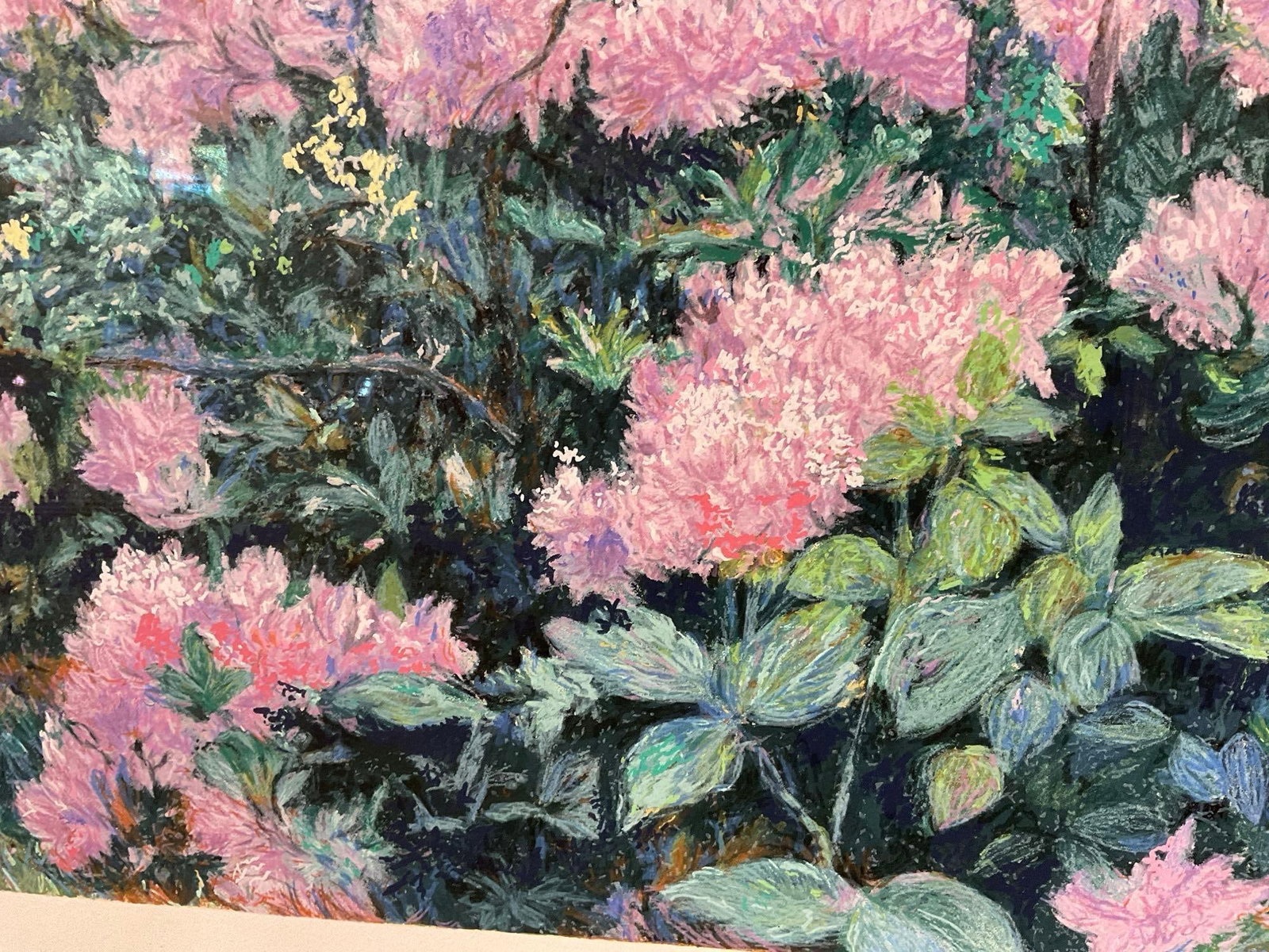 Framed Signed & #d 220/425 Litho titled Les Rhododendrons by Famous Claude Pissarro, 35x43 inches - 4