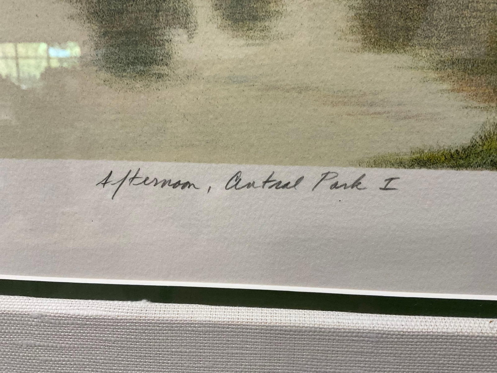 Framed Signed & Artist Proof Litho titled Afternoon Central Park I, by Harold Altman, 24x27 inches - 4