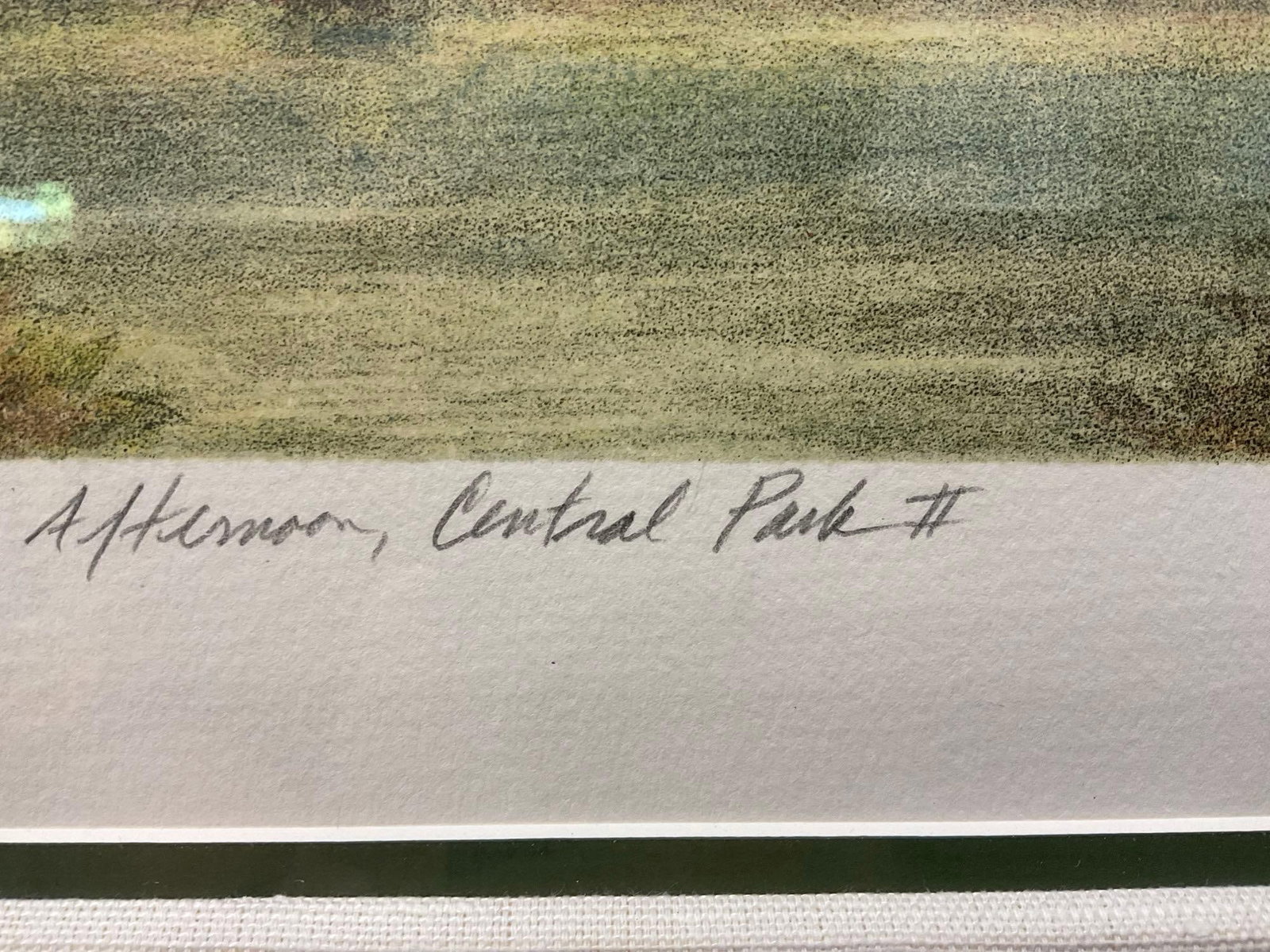 Framed Signed & Artist Proof Litho titled Afternoon Central Park II, by Harold Altman, 24x27 inches - 4