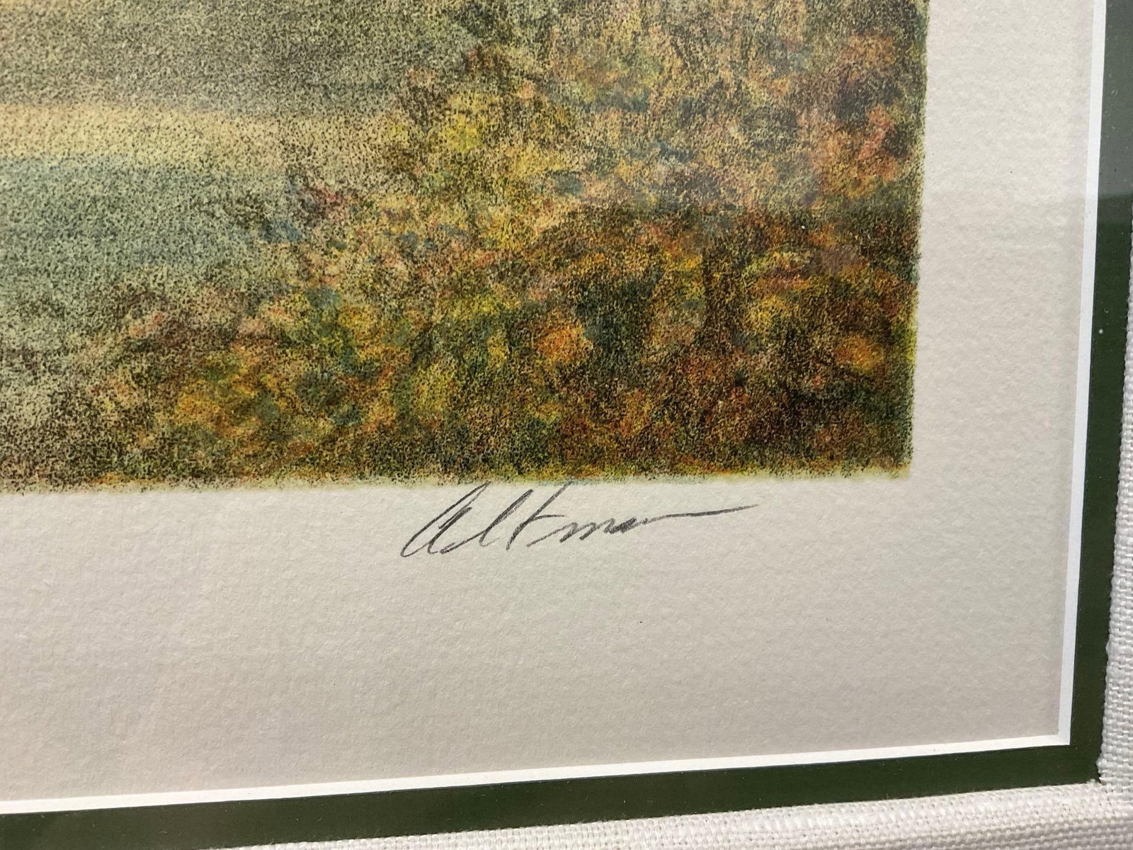 Framed Signed & Artist Proof Litho titled Afternoon Central Park II, by Harold Altman, 24x27 inches - 5