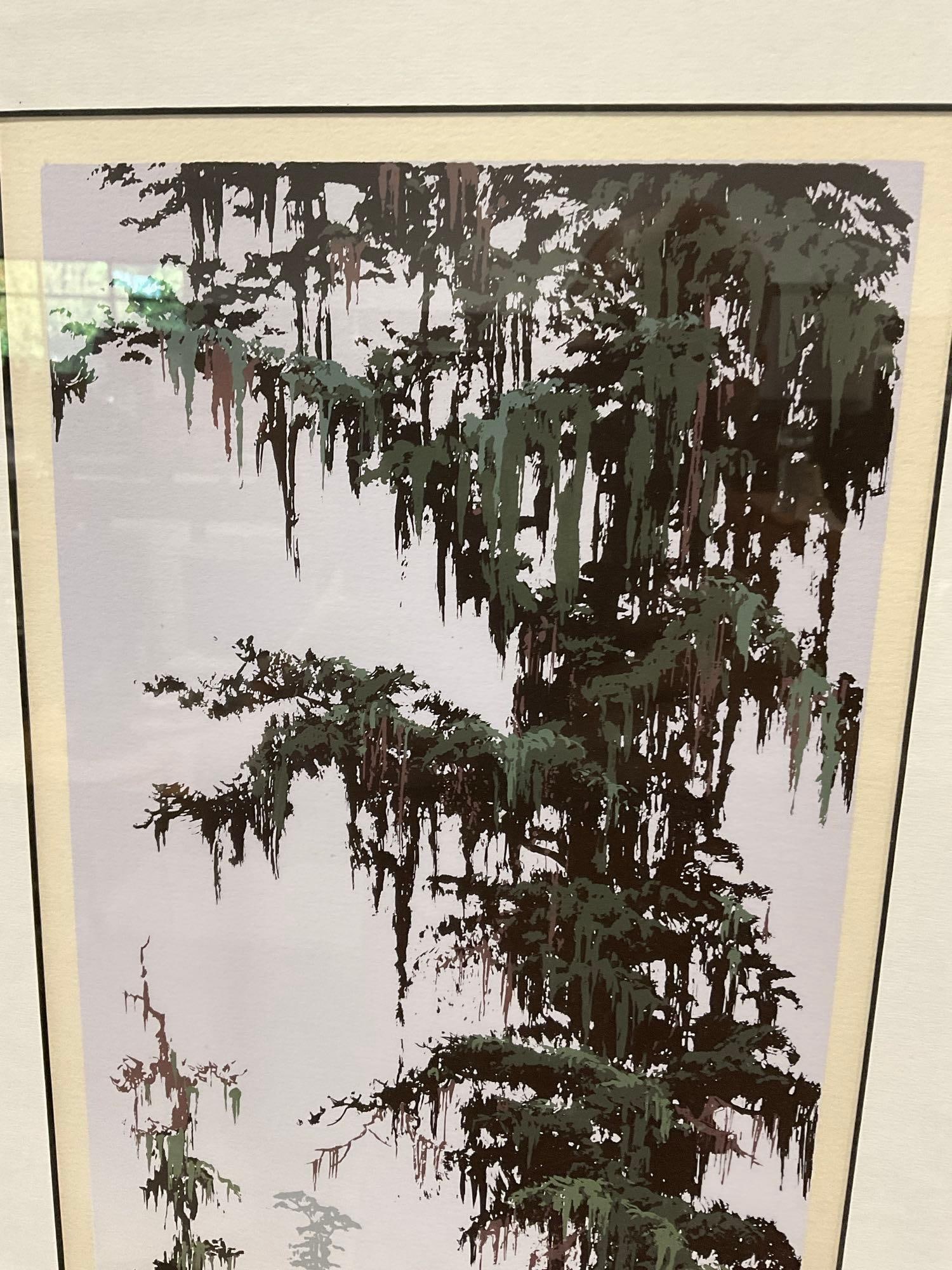 Framed Signed & #d 347/1200 Litho titled Crown Point by Don Picou 1992 (born 1940), 33x17 inches - 2