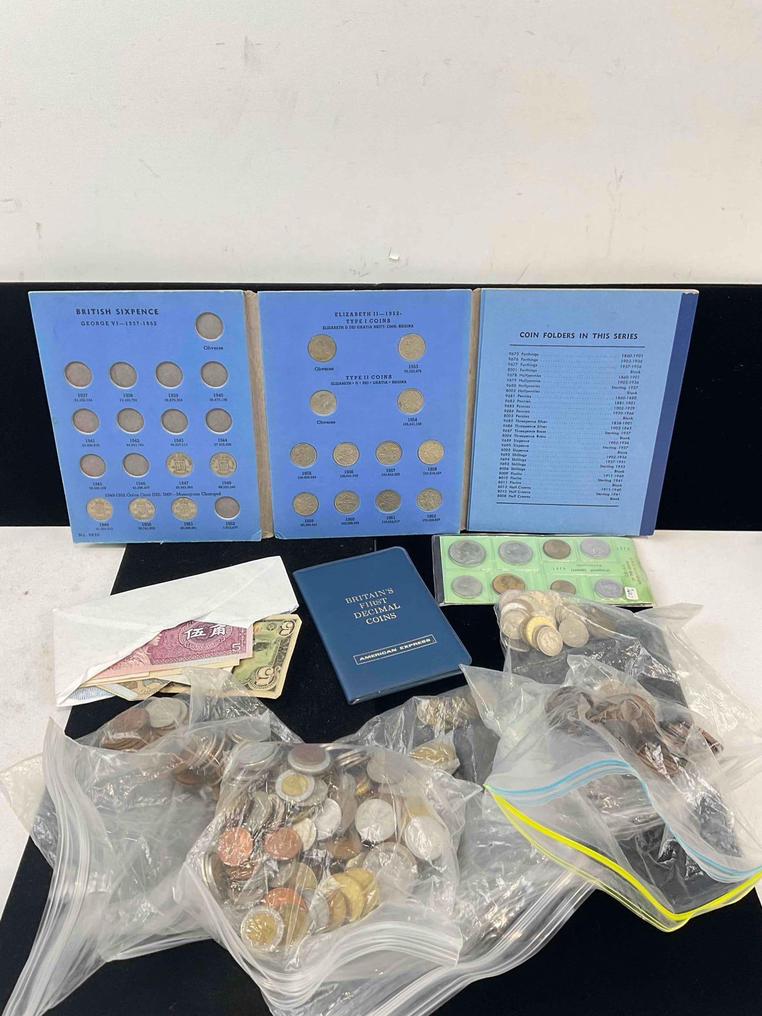 Large collection of antique / vintage foreign coins & currency from around the world (1 of 6)