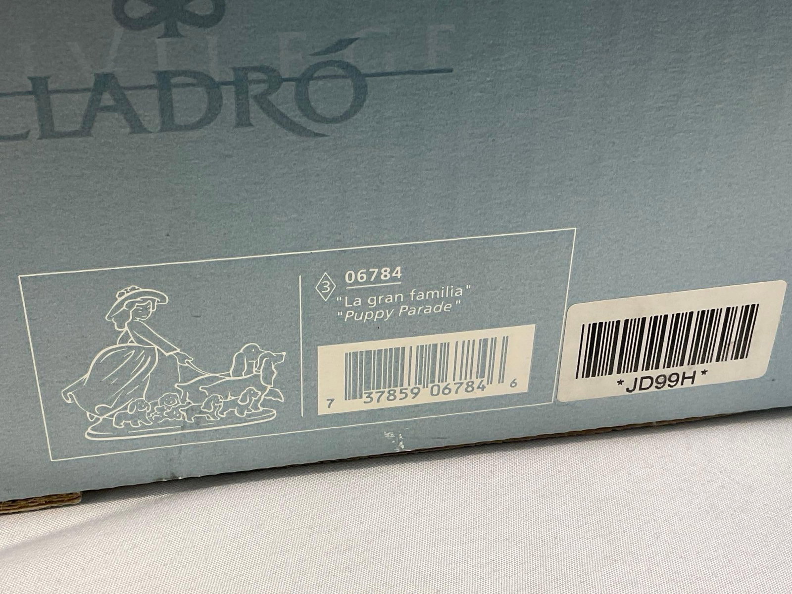 LLADRO Privilege Glazed Porcelain Statue #06784 Puppy Parade, w/original box, 10h x 18w x 14d inc... - 3
