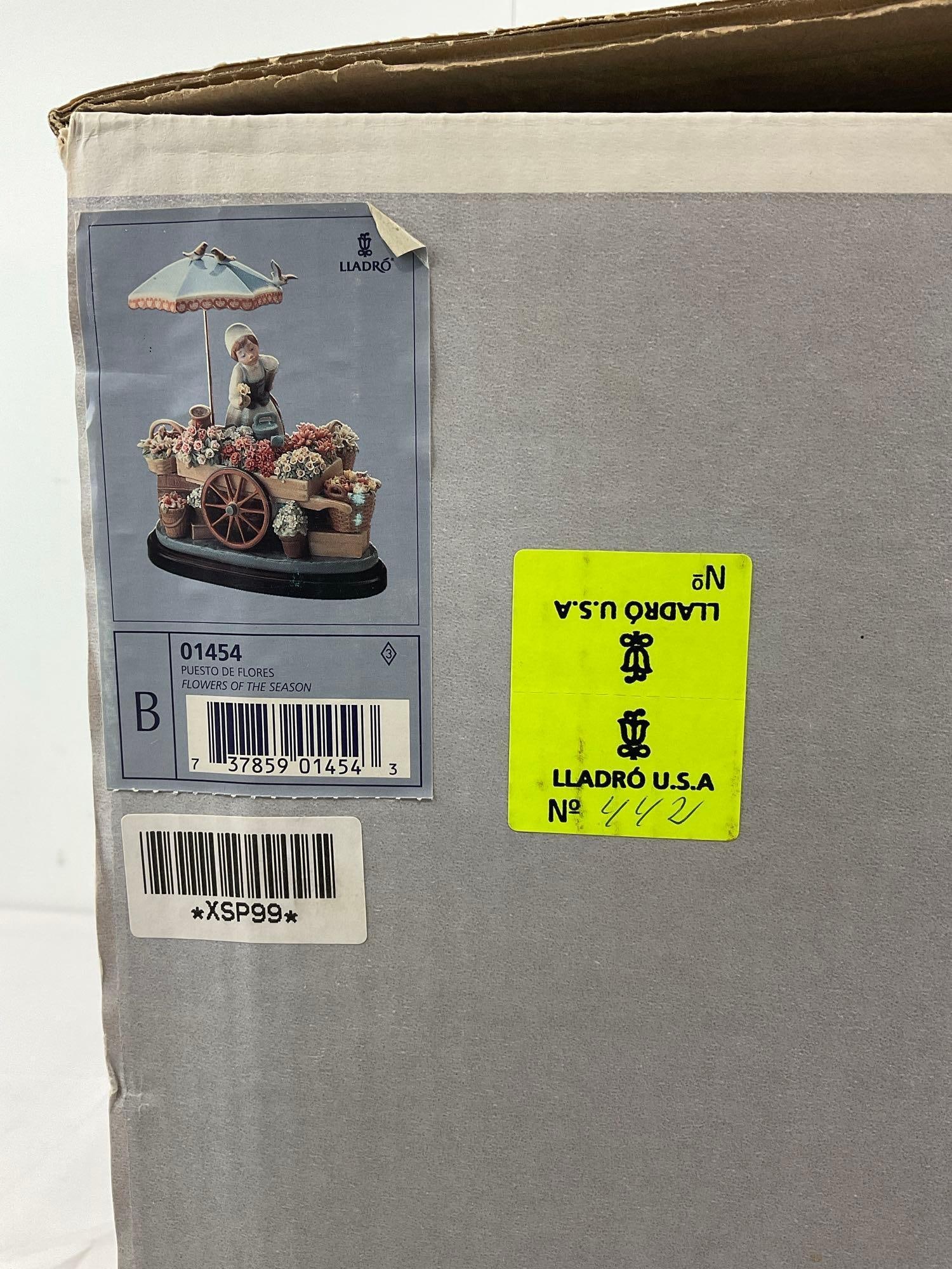 LLADRO Glazed Porcelain Figurine #01454 Flowers of the Season, Issued 1983, in original box - 11