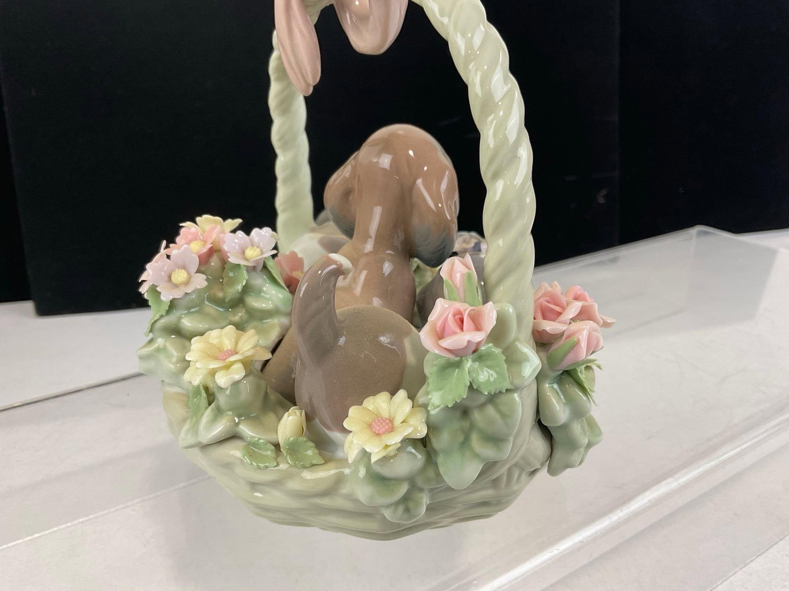 Rare LLADRO Glazed Porcelain Figurine in box, Retired #01441 A Litter of Love, 7h x 6w x 5d in - 4