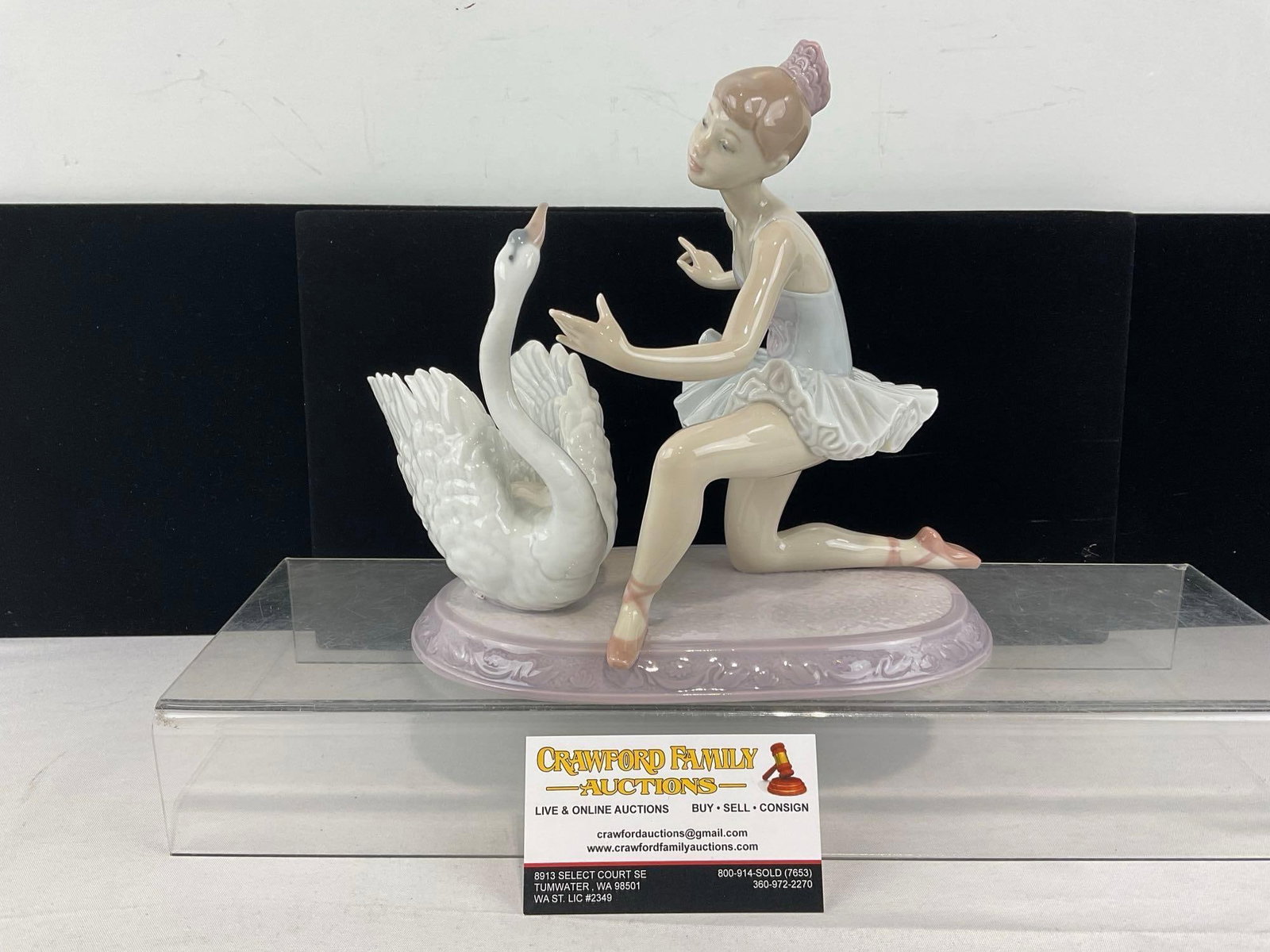 Rare LLADRO Glazed Porcelain F,igurine in box, #06205 Graceful Dance 11x9x6 inches: Last retail sold price was 340 dollars. Issued 1995, and retired in 1998. See pics for condition. The box measures approx 12h x 14w x 12d inches. E-6710 Valued 200 to 300