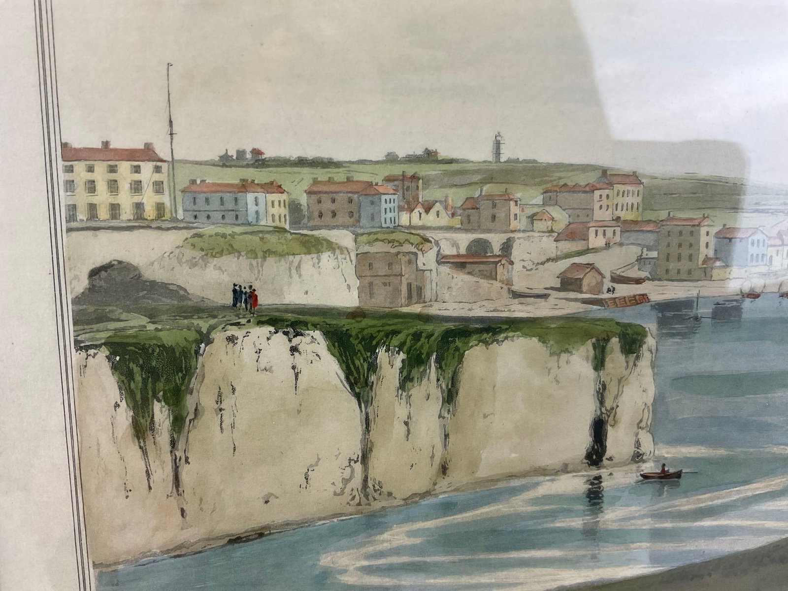Framed Antique Aquatint engraving print of Broadstairs by English artist William Daniell (17691837) - 3