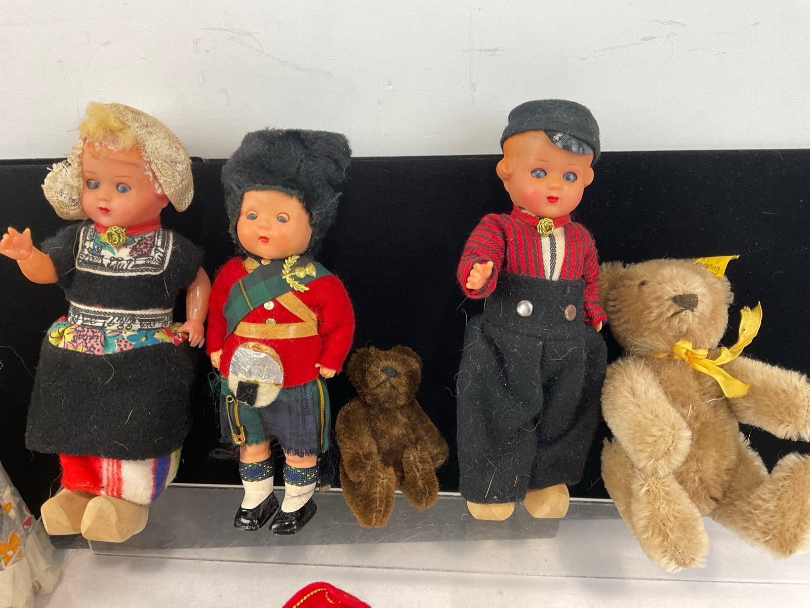 Collection of 10 Vintage Dolls & Bears, some handmade, some w/porcelain heads - 2
