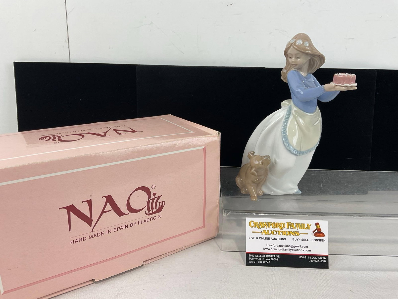 Nao by LLADRO Glazed Porcelain Figurine, #01045 Puppys Birthday, 7.5 inches tall: : Designed and introduced in 1987. See pics for condition. The box measures approx 6h x 11w x 6d inches. E-6710
