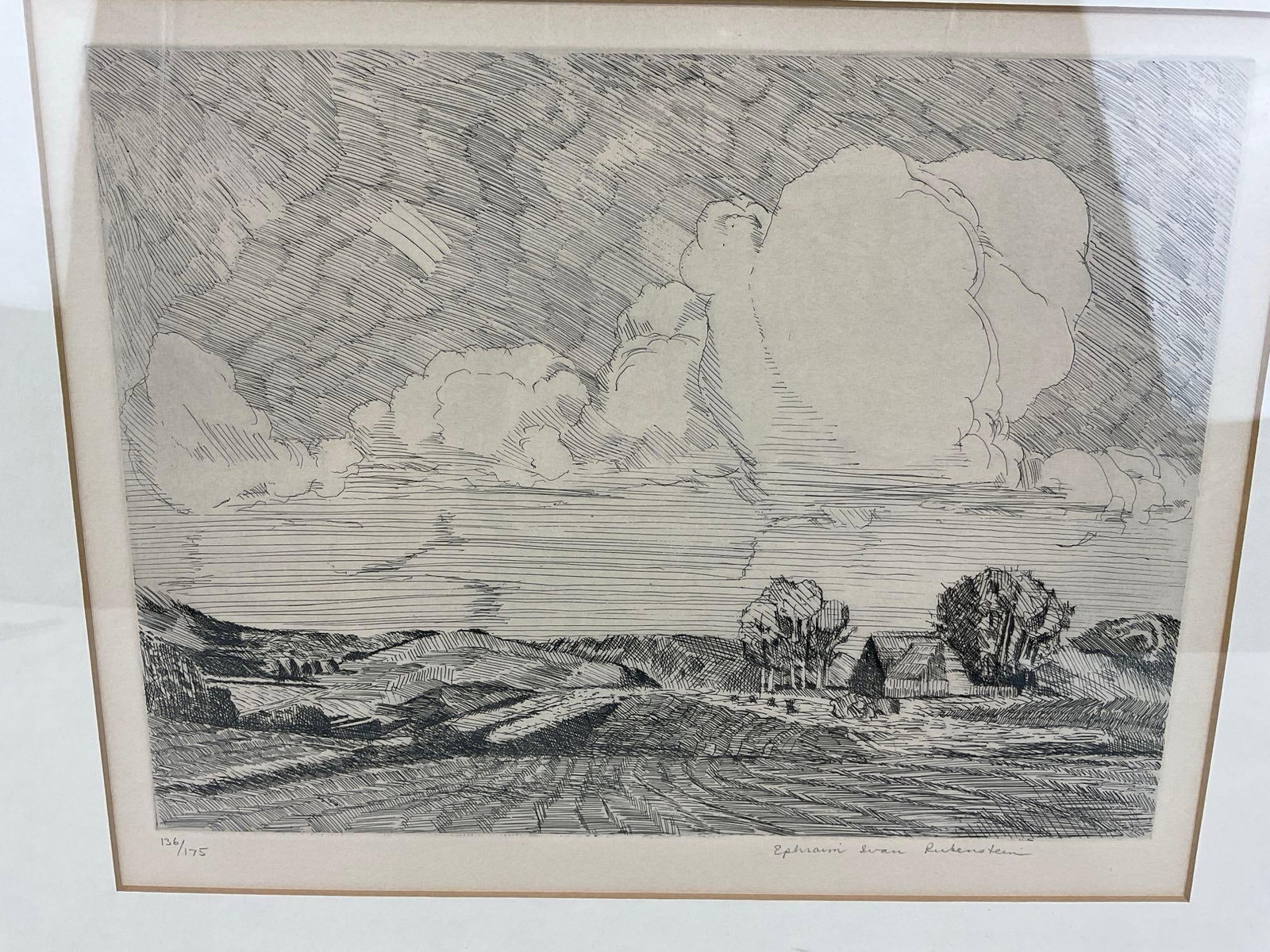 Framed Signed & #d 136/175 Litho titled Ephraim Ivan Rubenstein, 18x20 inches - 2