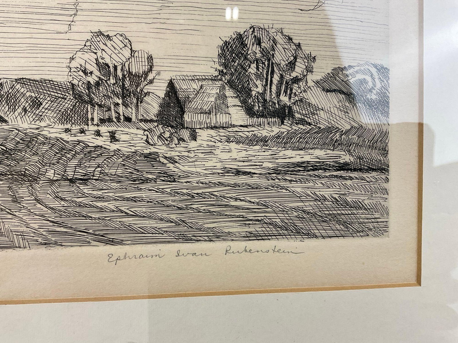 Framed Signed & #d 136/175 Litho titled Ephraim Ivan Rubenstein, 18x20 inches - 4