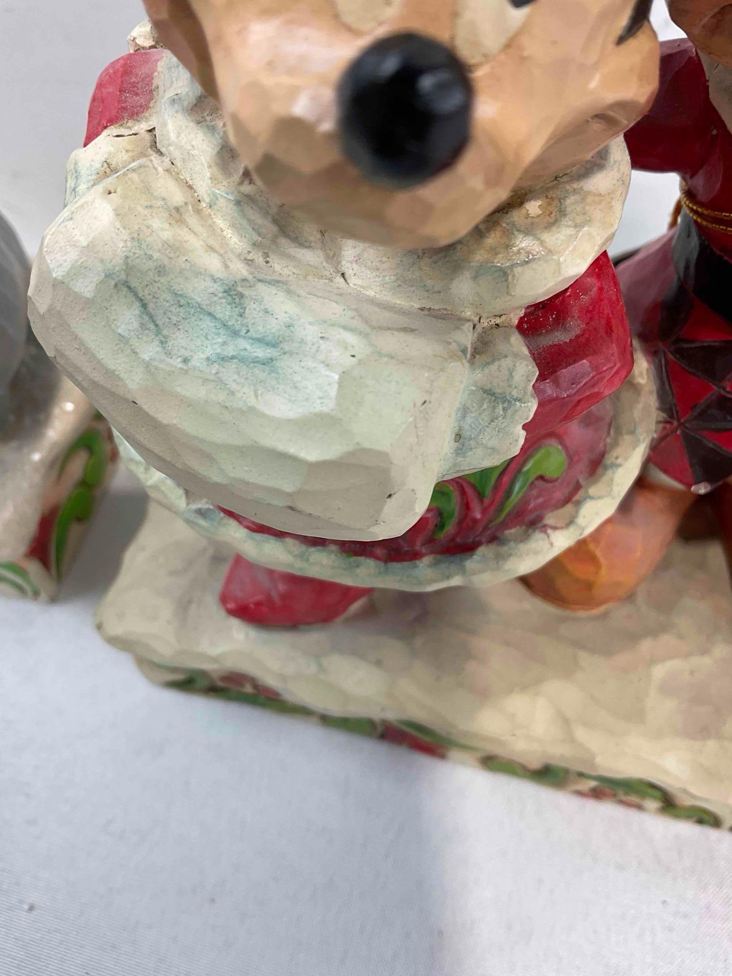 4 pcs Jim Shore ENESCO Disney Showcase Composite Christmas Decorative Figurines. - 5
