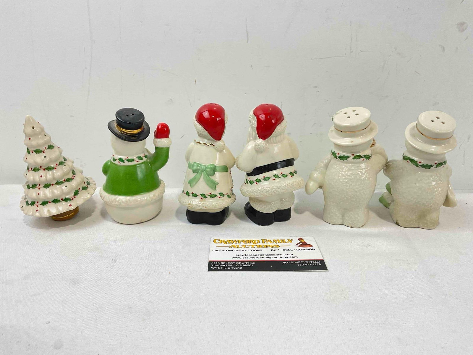 6 pcs Lenox Ceramic Christmas Themed Salt & Pepper Shakers. See pics. - 4