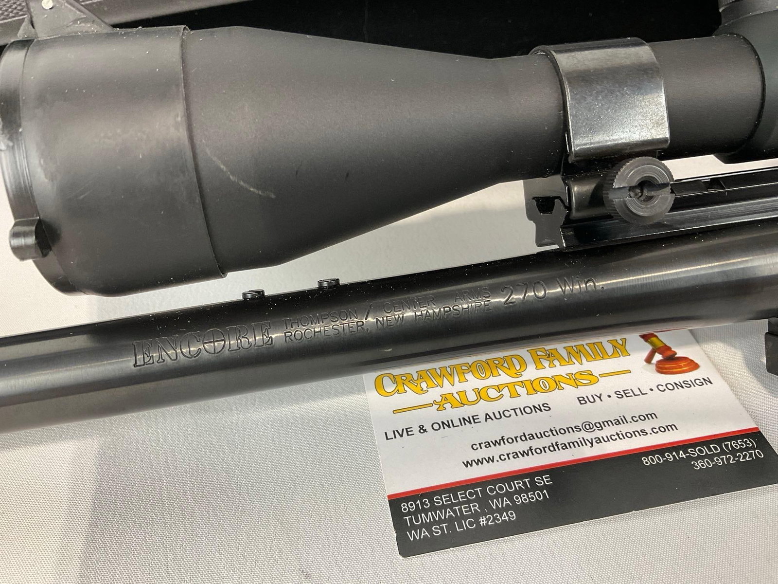 Encore Thompson/Center Arms 270 Win Single Shot Rifle w/ optics, & 300 Win Mag Barrel, SN:46691 FFL - 3