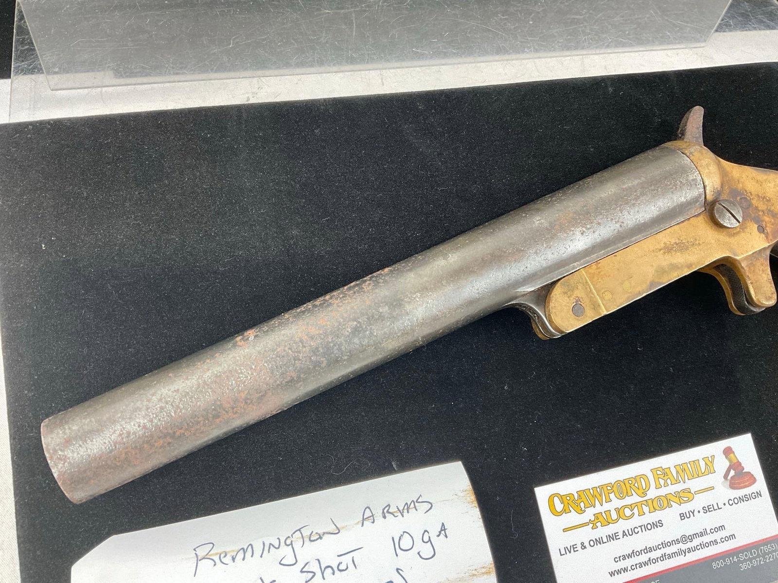 Antique WW1 era Remington Arms Mark III 10 Gauge Flare Gun, Brass & Steel, SN:25761 - 3