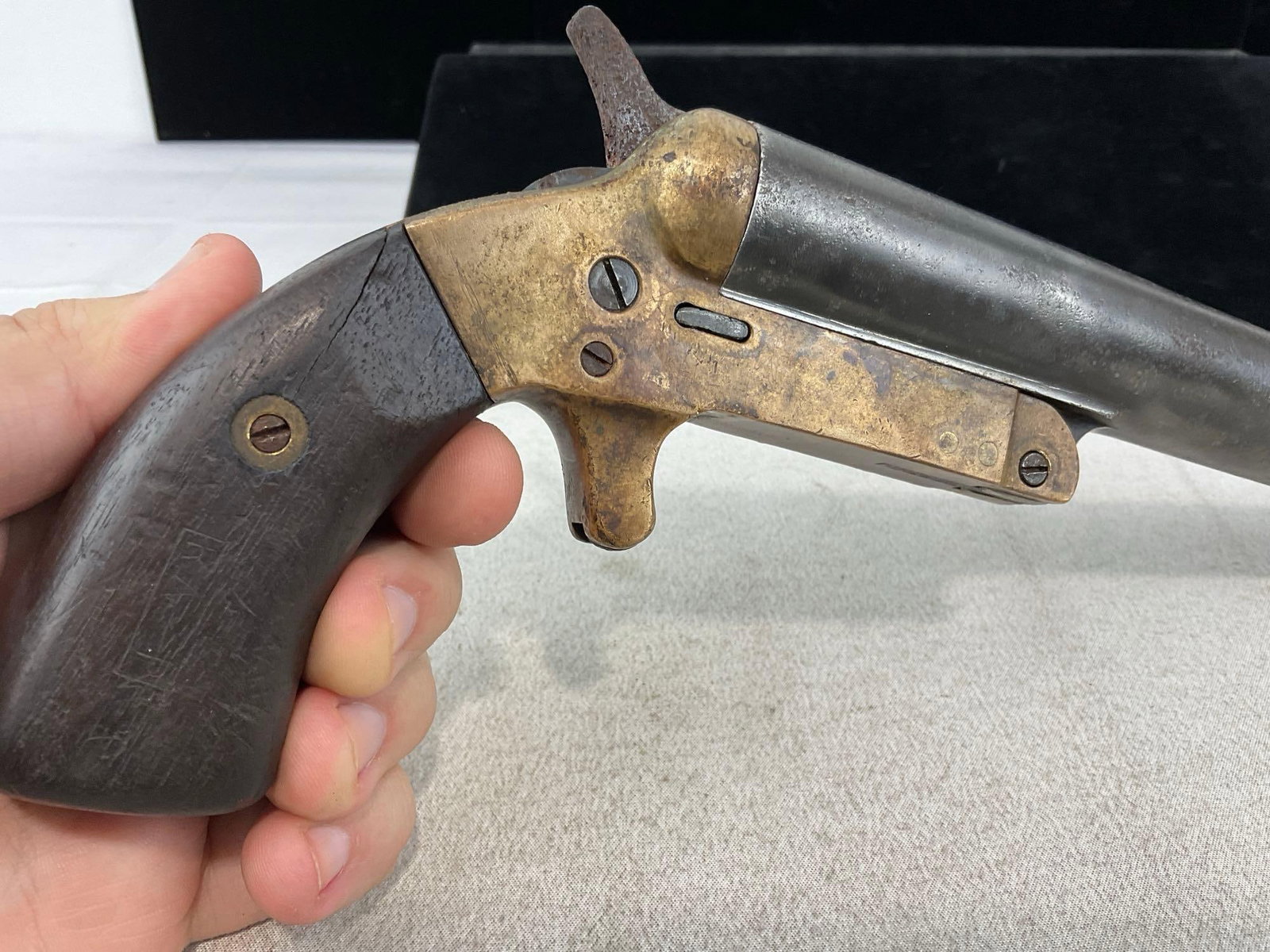 Antique WW1 era Remington Arms Mark III 10 Gauge Flare Gun, Brass & Steel, SN:25761 - 5